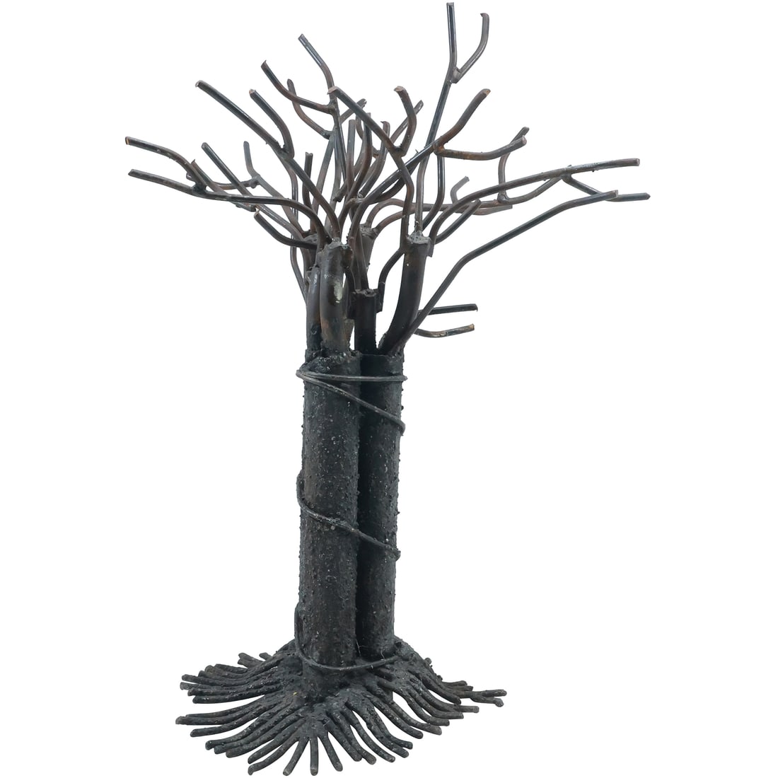 Brutalist Mid-Century Modern Metal Tall Tree Sculpture 21 inches height x 15 in. wide (1 of 20)
