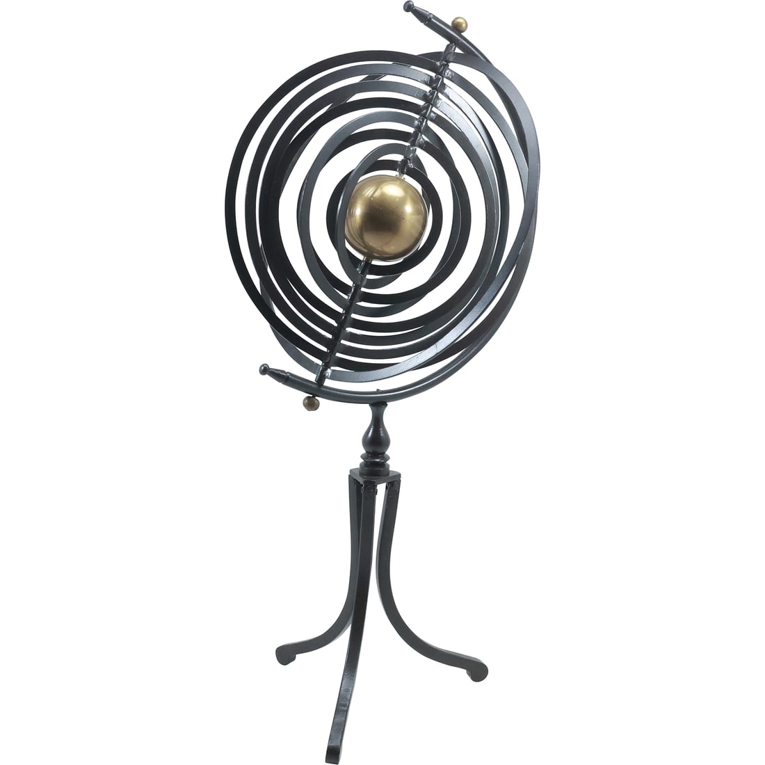 Iron and Brass Manual Orrery Sculpture Armillary on Stand 25.25 inches height x 13 in. wide: Iron and Brass Manual Orrery Sculpture Armillary on Stand 25.25 inches height x 13 in. wide size: 25.25x13