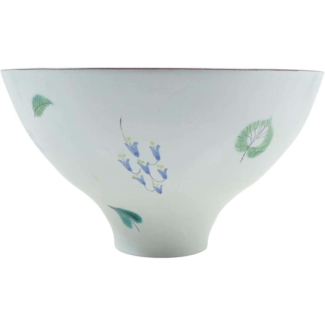 Stig Lindberg, Swedish Pottery Bowl on Foot Base, Faience 6 in. height x 10.5 in. diameter (1 of 20)