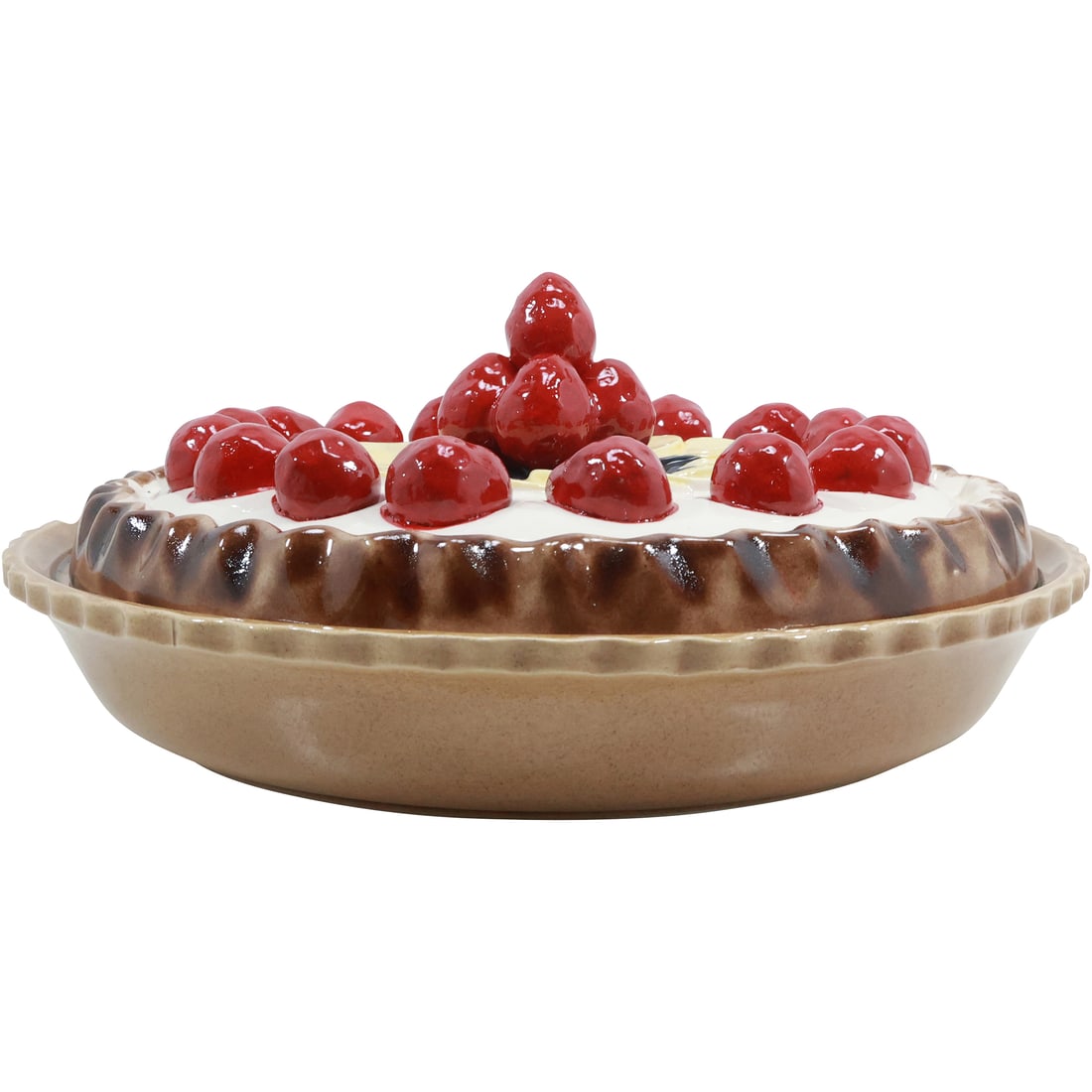 Portugal Ceramic Figurative Covered Pie Holder Tray 12.5 inches diameter (1 of 17)