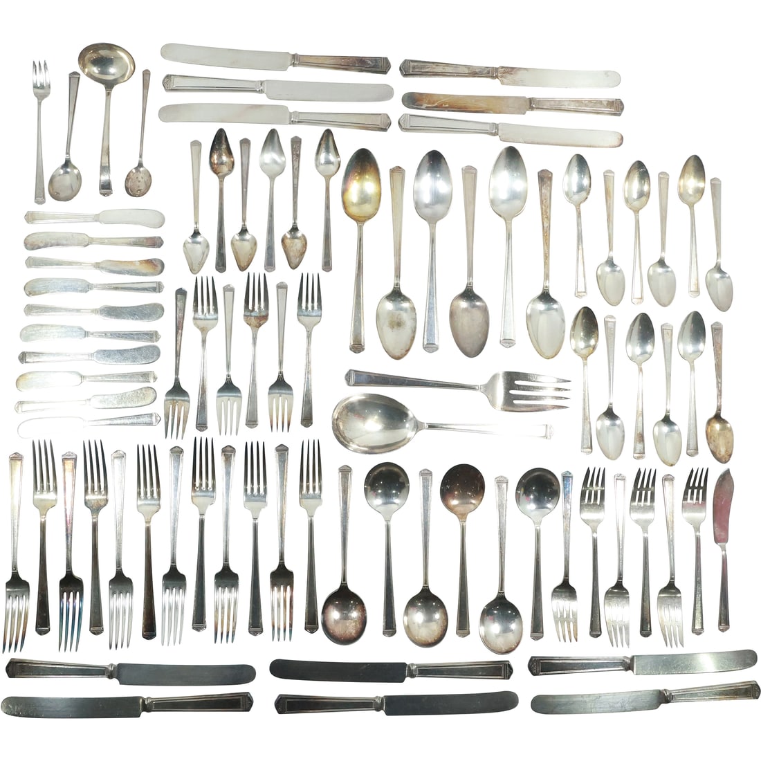 83 Pieces "1847 Rogers Bros." Silver Plate Flatware - See Pictures for Item Count (1 of 20)
