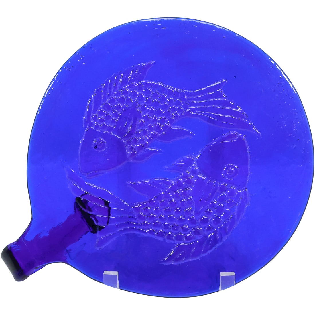 Cobalt Blue Glass KOI FISH Serving Platter 13 inches length (1 of 15)