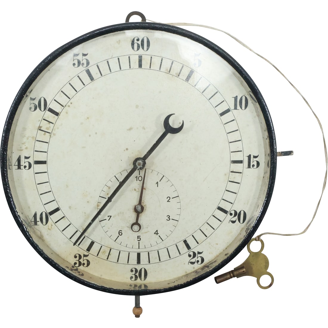 Vintage Key Wind Timer Clock 9 inches diameter with original key (1 of 18)