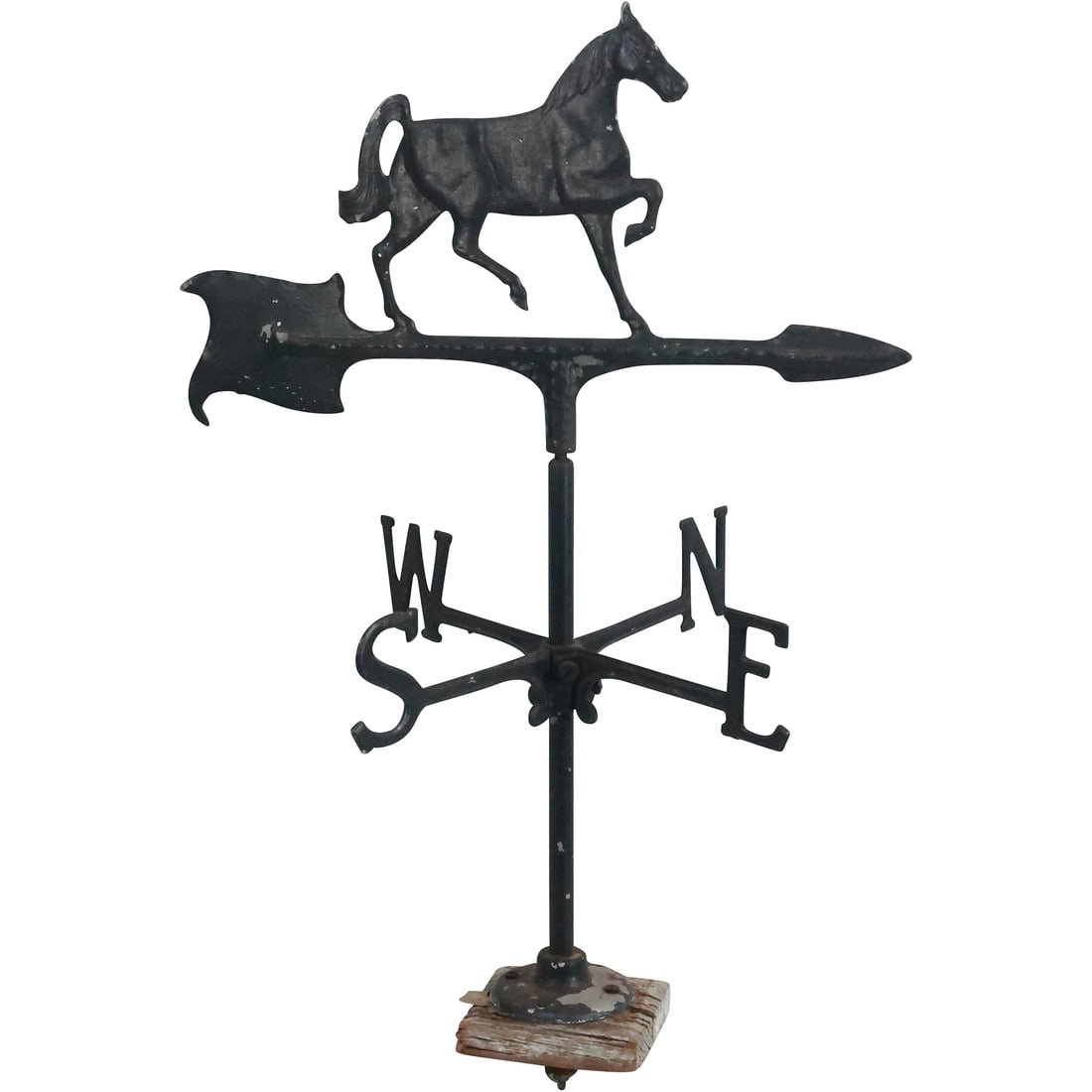 Vintage Cast Metal Trotting Horse Weathervane with Directionals 26.5 in. height x 18 in. wide (1 of 20)