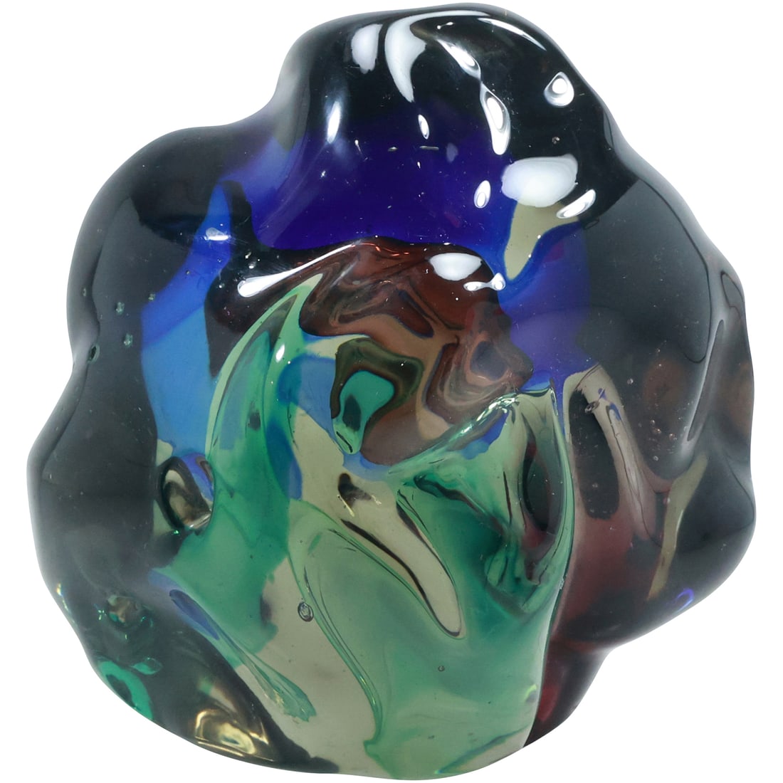 Art Glass "Nugget" Formation Sculpture 6 in. height x 5 in. wide: Art Glass "Nugget" Formation Sculpture 6 in. height x 5 in. wide. size: 6x5