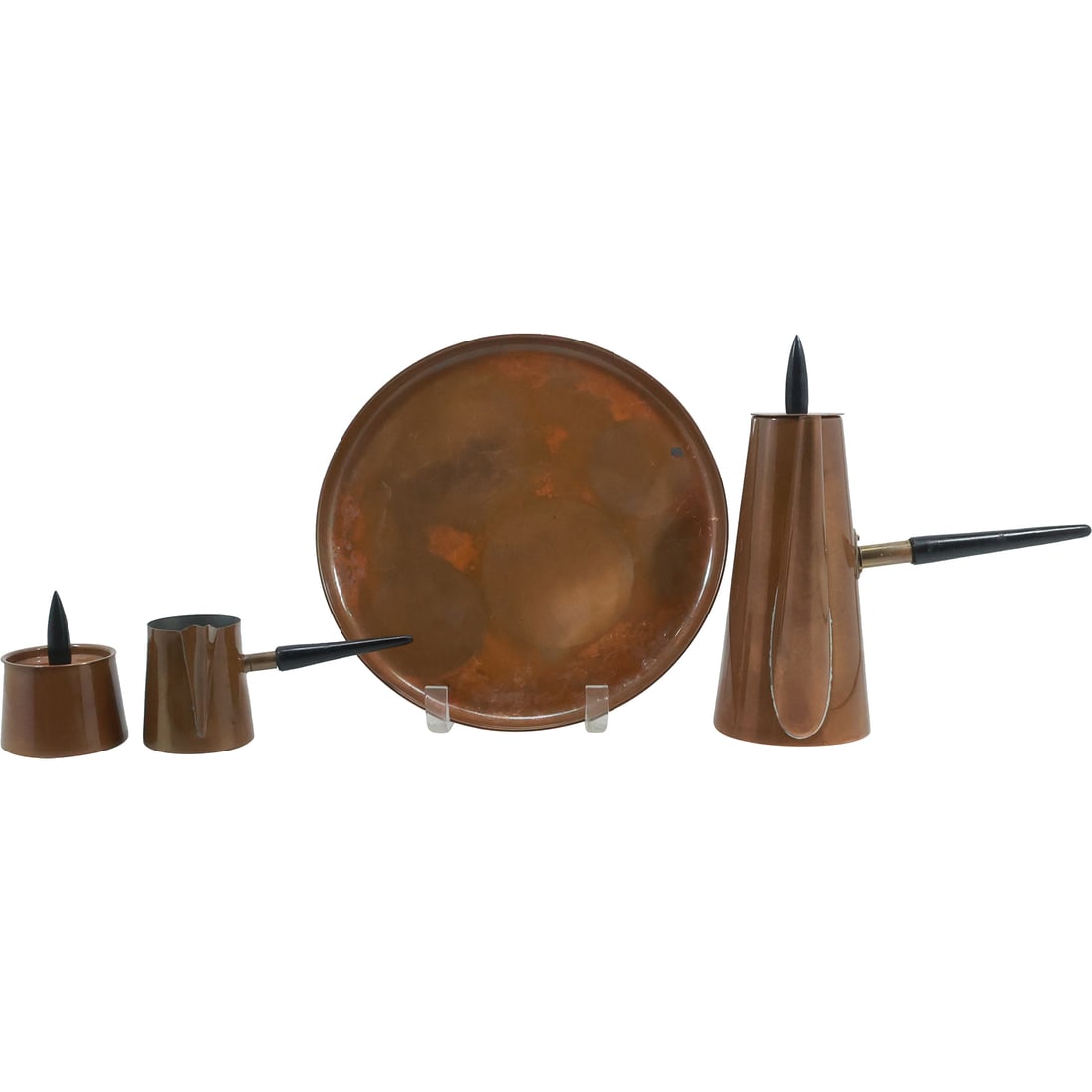 Danish Design 4-Piece Copper Tea Set Mid-Century Modern (1 of 18)