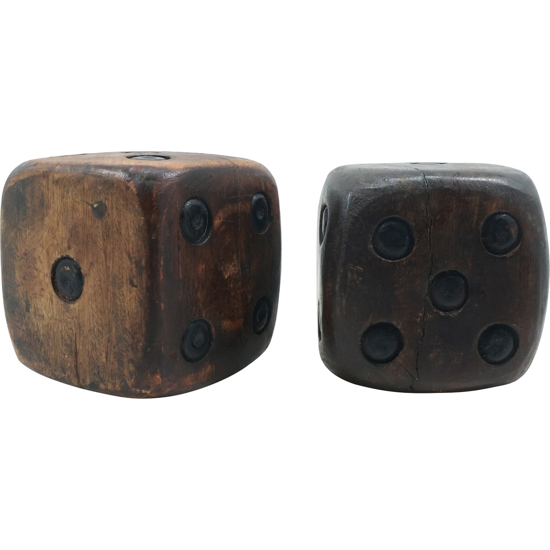 2 Large Wooden Dice, 5.5 in. diameter: 2 Large Wooden Dice, 5.5 in. diameter. size: 5.5x5.5