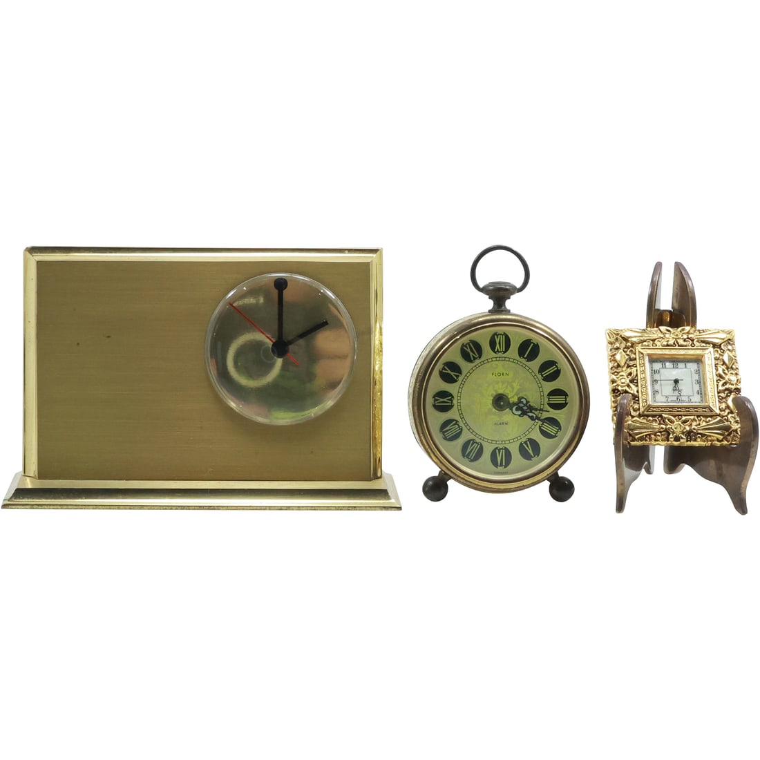 3 Assorted Vintage Dresser Top Clocks (1 of 20)