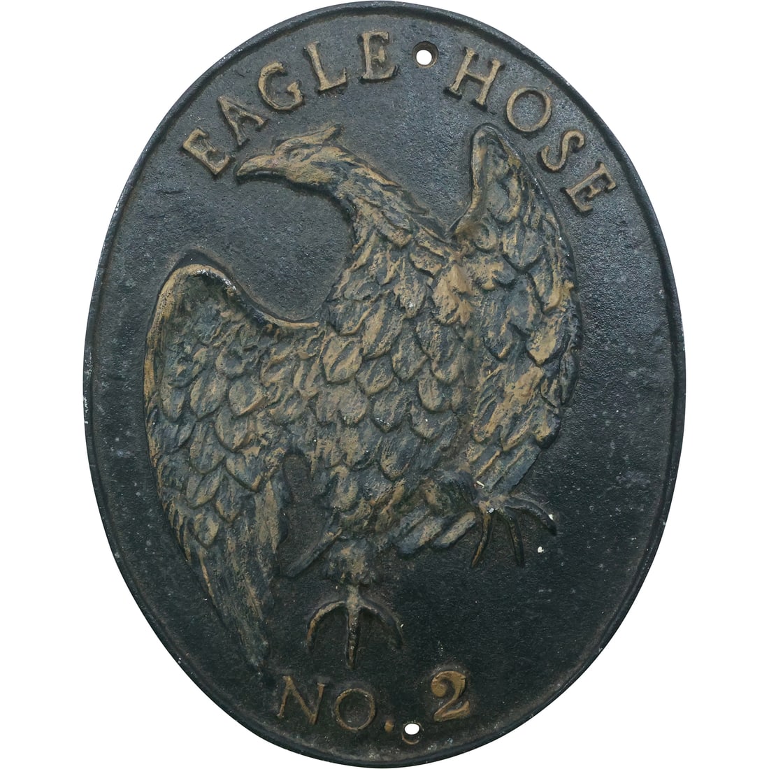 Cast Metal Eagle Hose No. 2 Fireman's House Marker Plaque 11 in. x 8.5 in. (1 of 13)