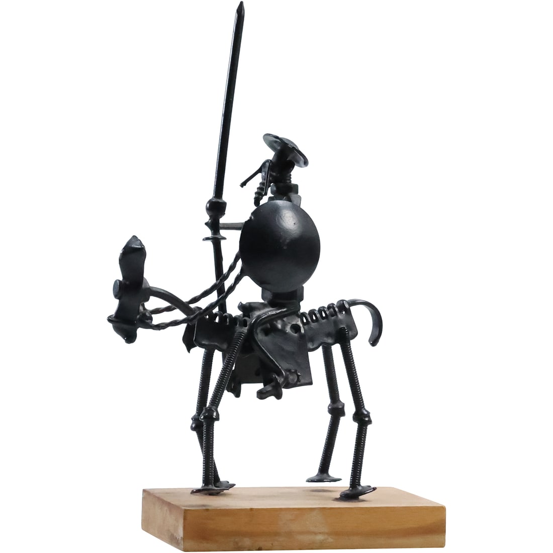 Brutalist Iron Screws Bolts Art Sculpture Don Quixote Figure 9.75 in. height (1 of 20)