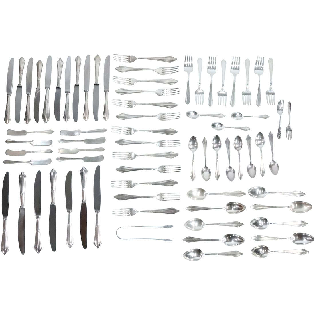 G Eberhardt Wiesbaden / Nirosta Silver Plate Flatware - See Pictures for Item Count ; with Box: G Eberhardt Wiesbaden / Nirosta Silver Plate Flatware - See Pictures for Item Count ; with Box. size: box (3.25 x 13.75 x 11.5)