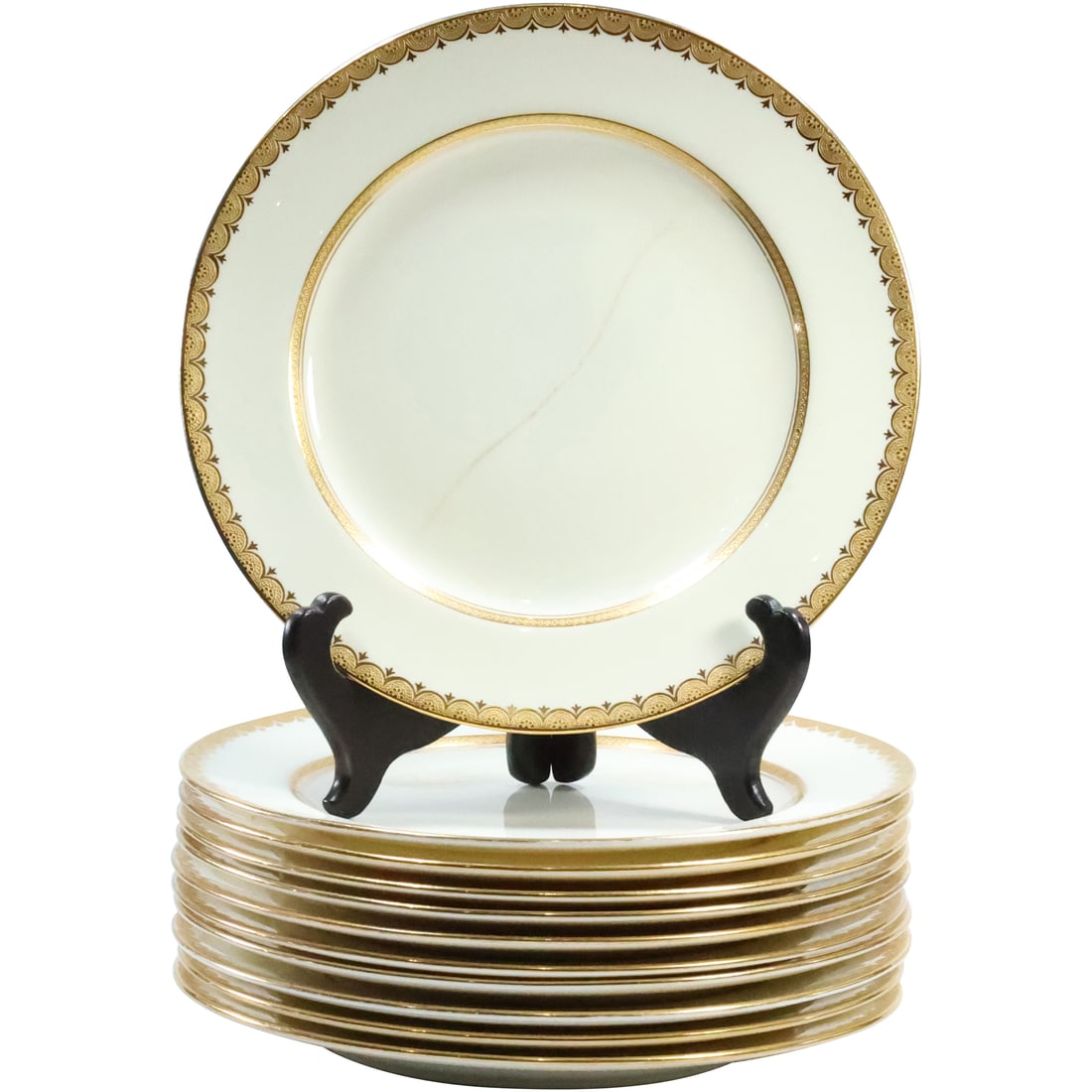 [11] MINTONS Fine Porcelain Dinner Plates Gold Rim 9 inches diameter (1 of 20)