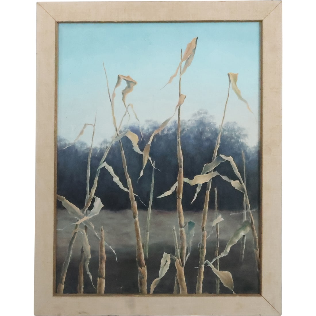 20th C. Oil on Canvas Painting Sugar Cane Stalks, Framed: 20th C. Oil on Canvas Painting Sugar Cane Stalks, Framed. size: 24 x 18, 27.25 x 21.25 outside frame