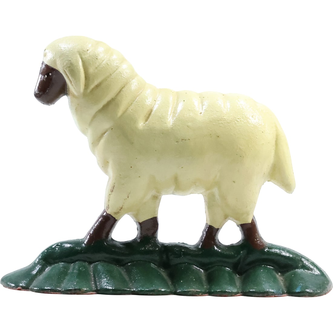 Novelty Cast Iron Sheep Figurative Doorstop in Original Paint Finish (1 of 20)