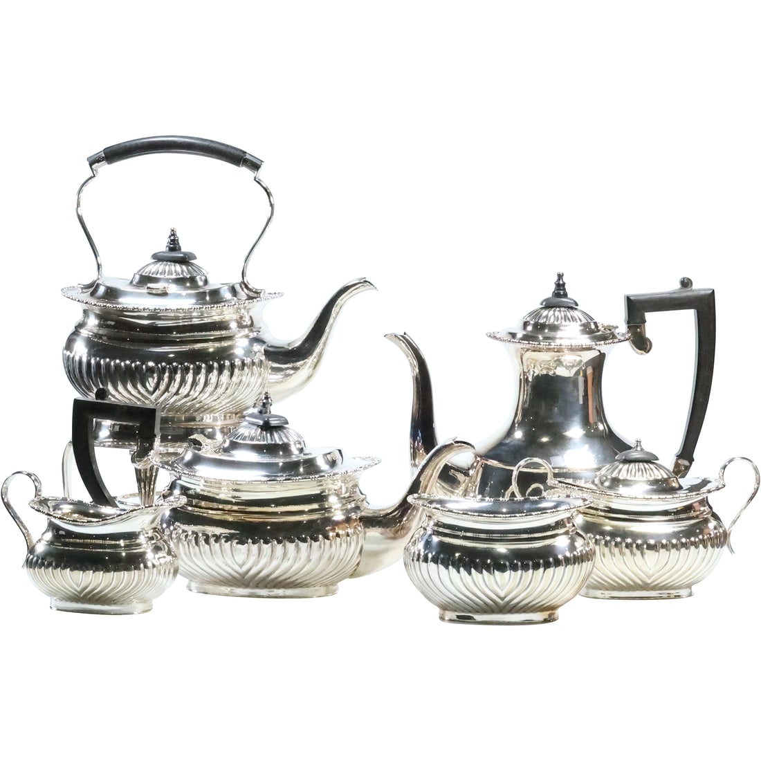 Quality 6-Piece W A Sheffield England Silver Plate Tea Set (1 of 20)