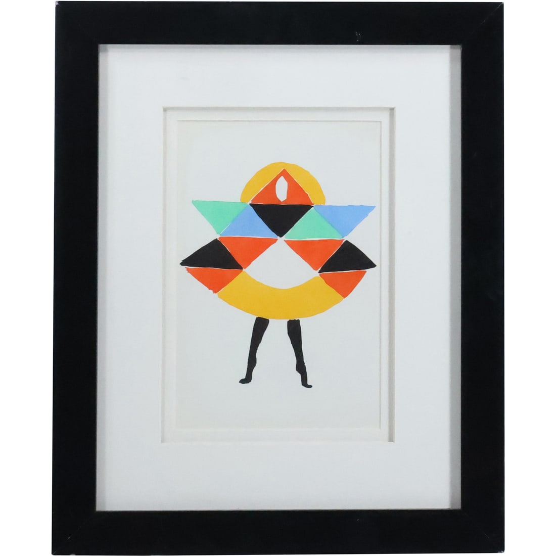 Sonia Delaunay 1885-1979, "Dansause" Original Hand Painted Gouache Pochoir, Paris 1969 (1 of 20)