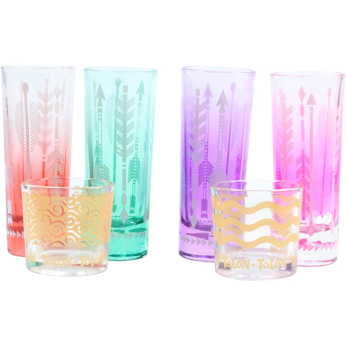 6 Multi Colors Barware Shot Glasses Set 4 and 2 (1 of 18)