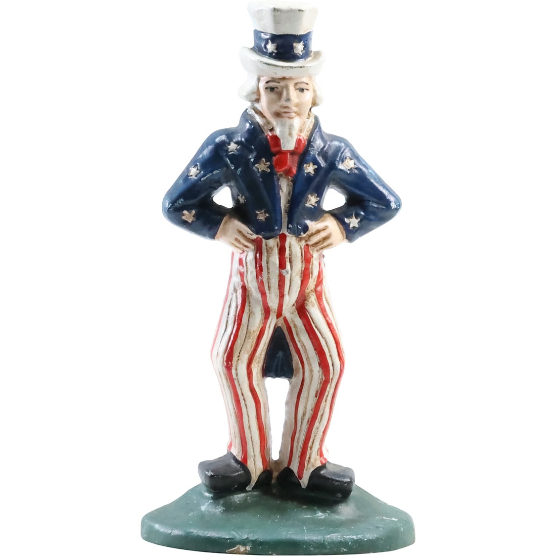 Novelty Cast Iron Figurative Doorstop "Uncle Sam" in Original Paint Finish (1 of 20)