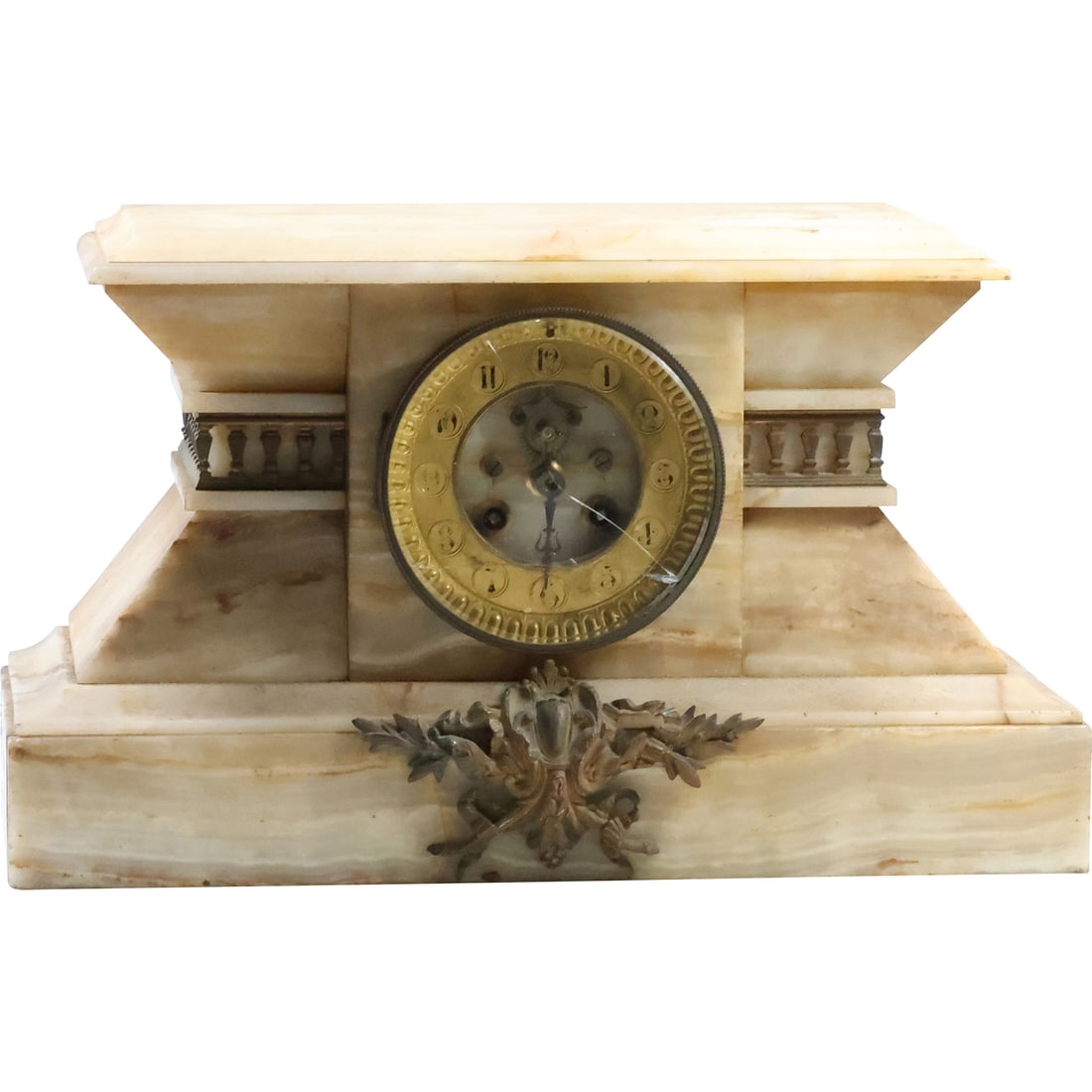 Antique L. Marti Medaille De Bronze, Marble Mantle Clock France Open Escapement Dial (1 of 20)