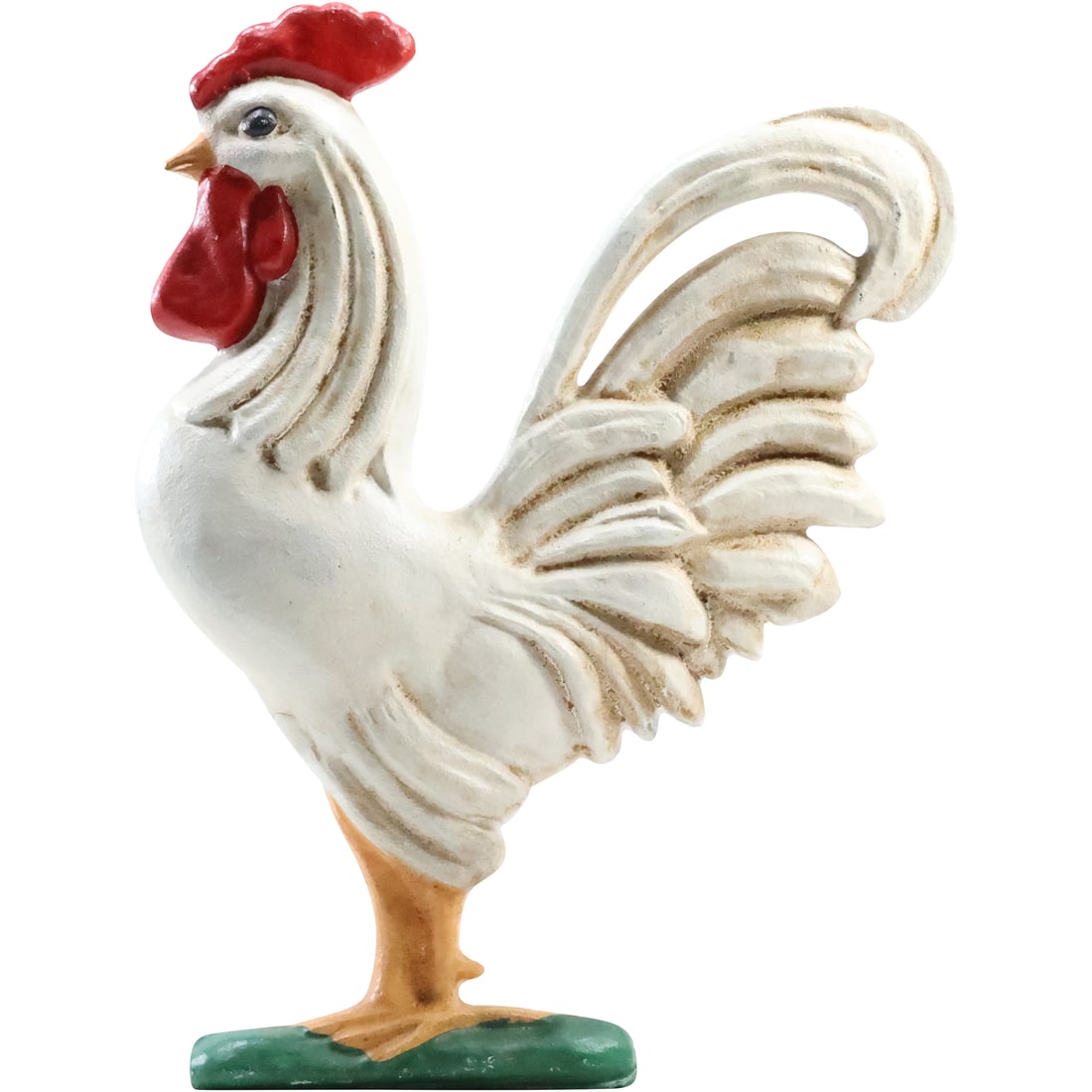 Novelty Cast Iron ROOSTER Figure Doorstop in Original Paint Finish (1 of 20)