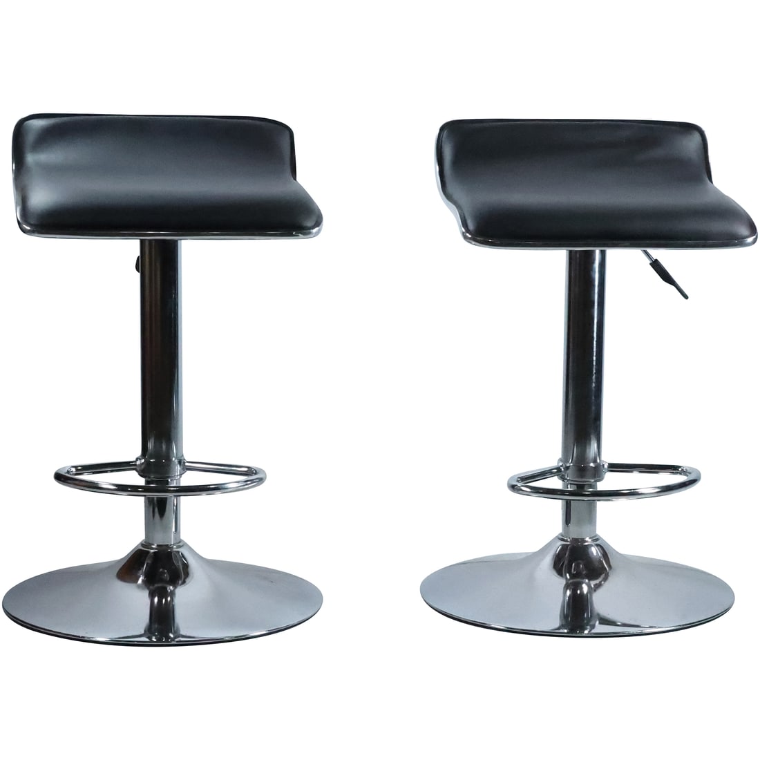 3-Piece Set: [2] Modern Design Black and Chrome Bar Stools with High Table (1 of 20)