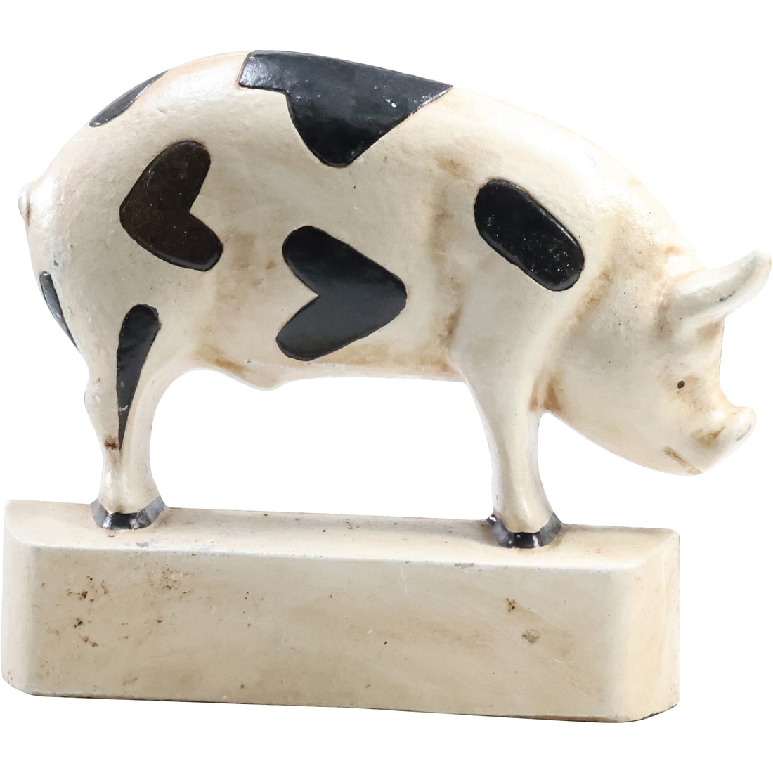 Novelty Cast Iron PIG Figurative Doorstop in Original Paint Finish (1 of 20)