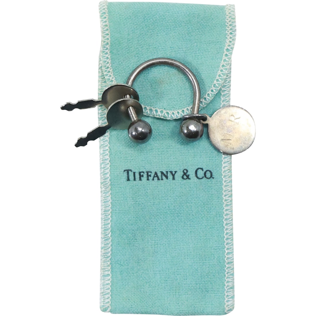 TIFFANY & CO .925 Sterling Silver Key Ring with Tag TIFFANY & CO .925 with Fabric Pouch (1 of 20)