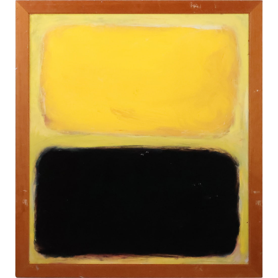 Thomas Pulgini, American, Oil Painting Abstract after Mark Rothko, Yellow - Black (1 of 20)