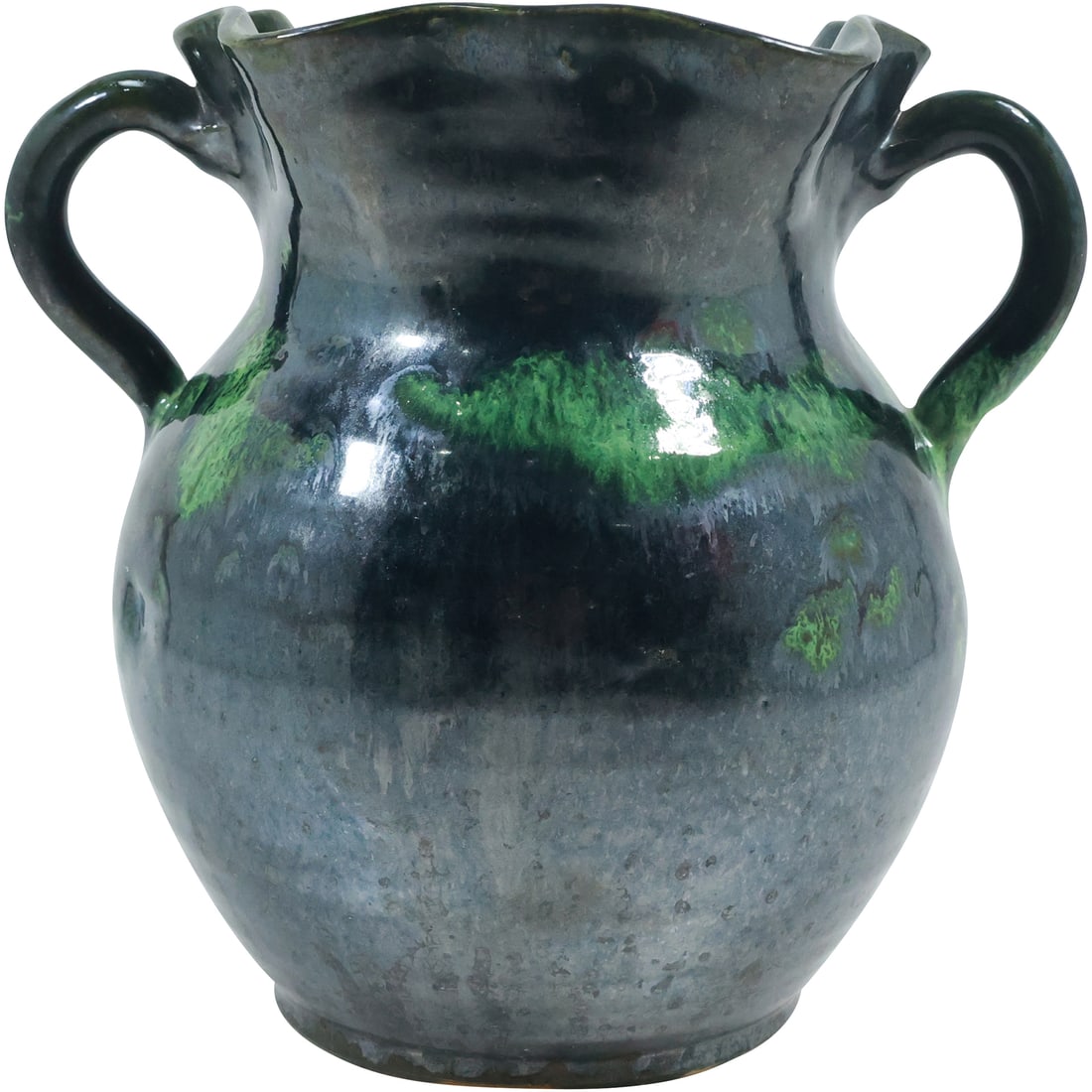 Rainbow Pottery Sanford NC [North Carolina] Double Handle Base, #120 Susan Lamon 8 in. height (1 of 20)