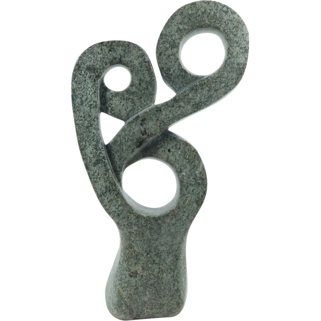 Mid-Century Modern Polished Green Marble "Twist" Sculpture 17 inches height x 9 in. wide (1 of 14)