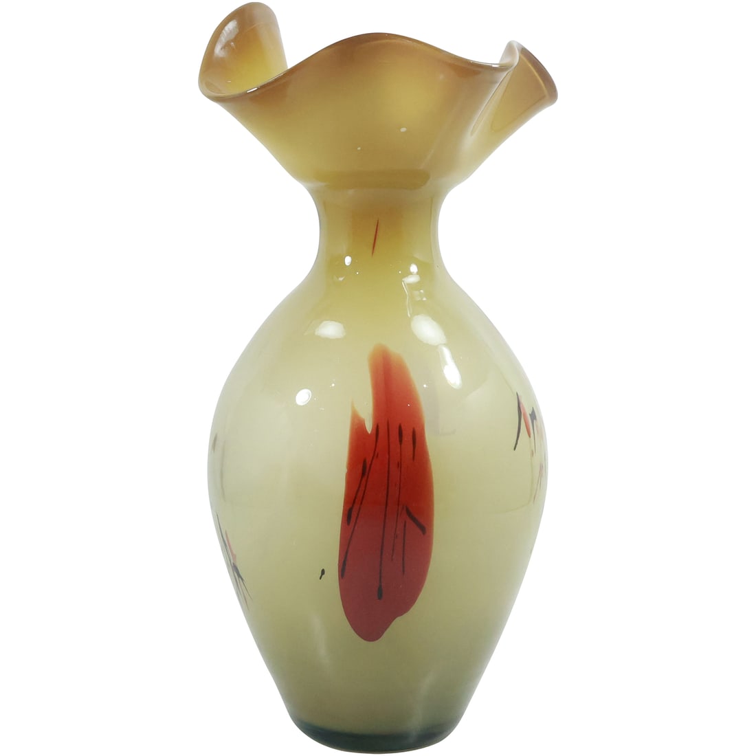 Tall Modern Abstract Design Art Glass Tall Vase 18.75 inches height x 9.25 in. wide (1 of 20)