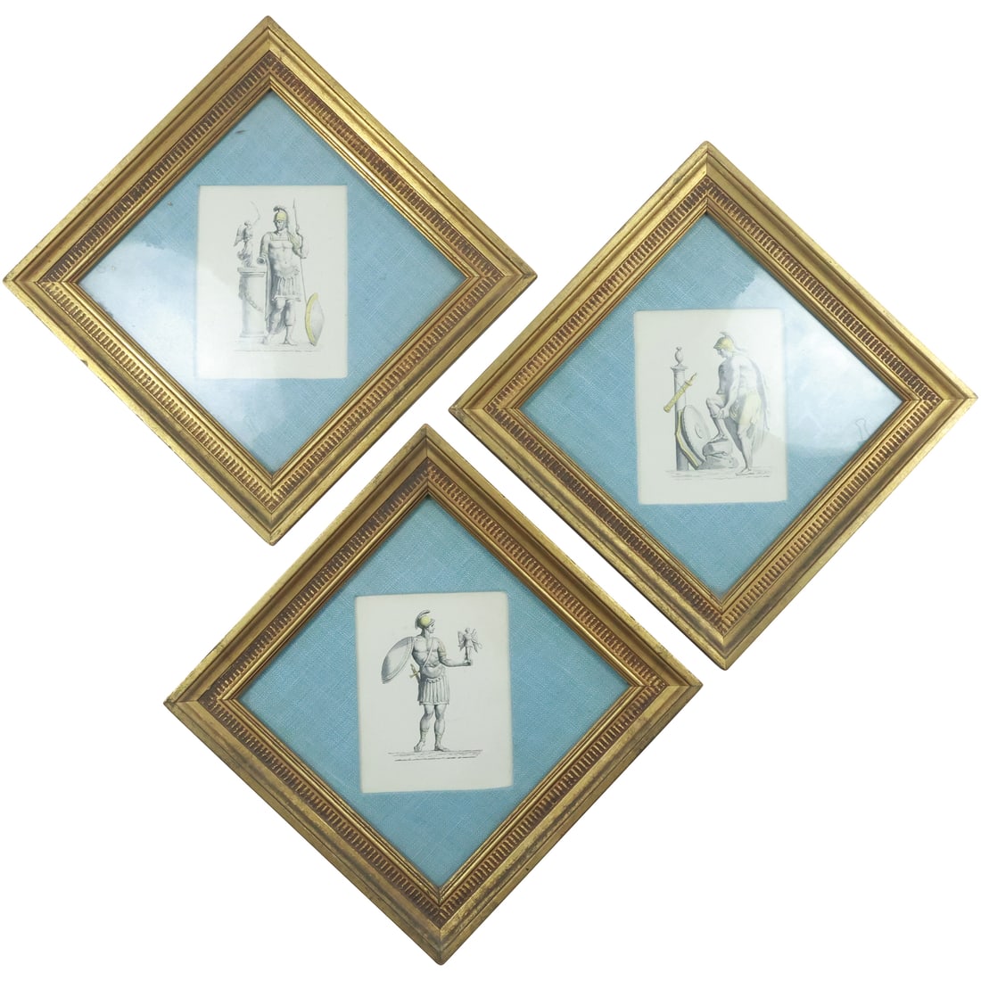 [3] Vintage Roman Soldier Small Lithographs in Matching Frames 7.5 in. x 7.5 in. (1 of 19)