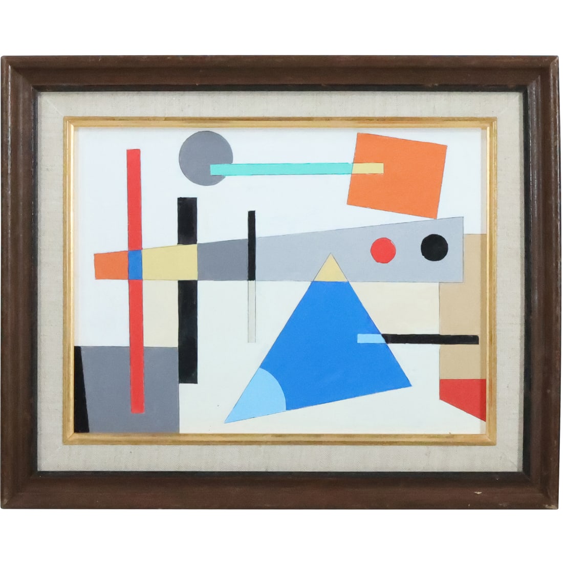 Steven Jennis, American, Colorful Abstract Geometric Composition, Signed, Framed (1 of 20)