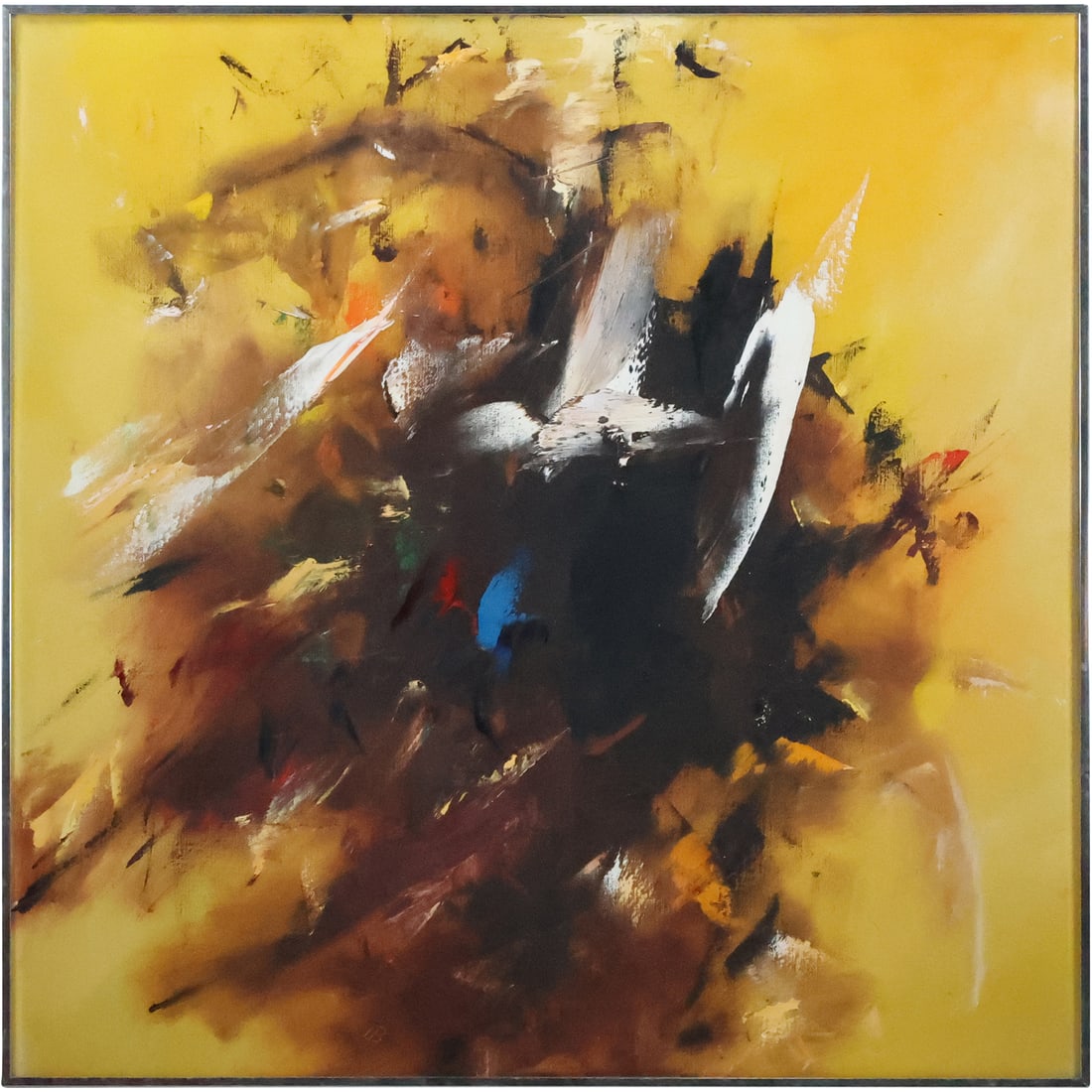 20th C. Mid-Century Modern Abstract Expressionism Oil on Canvas Painting (1 of 20)