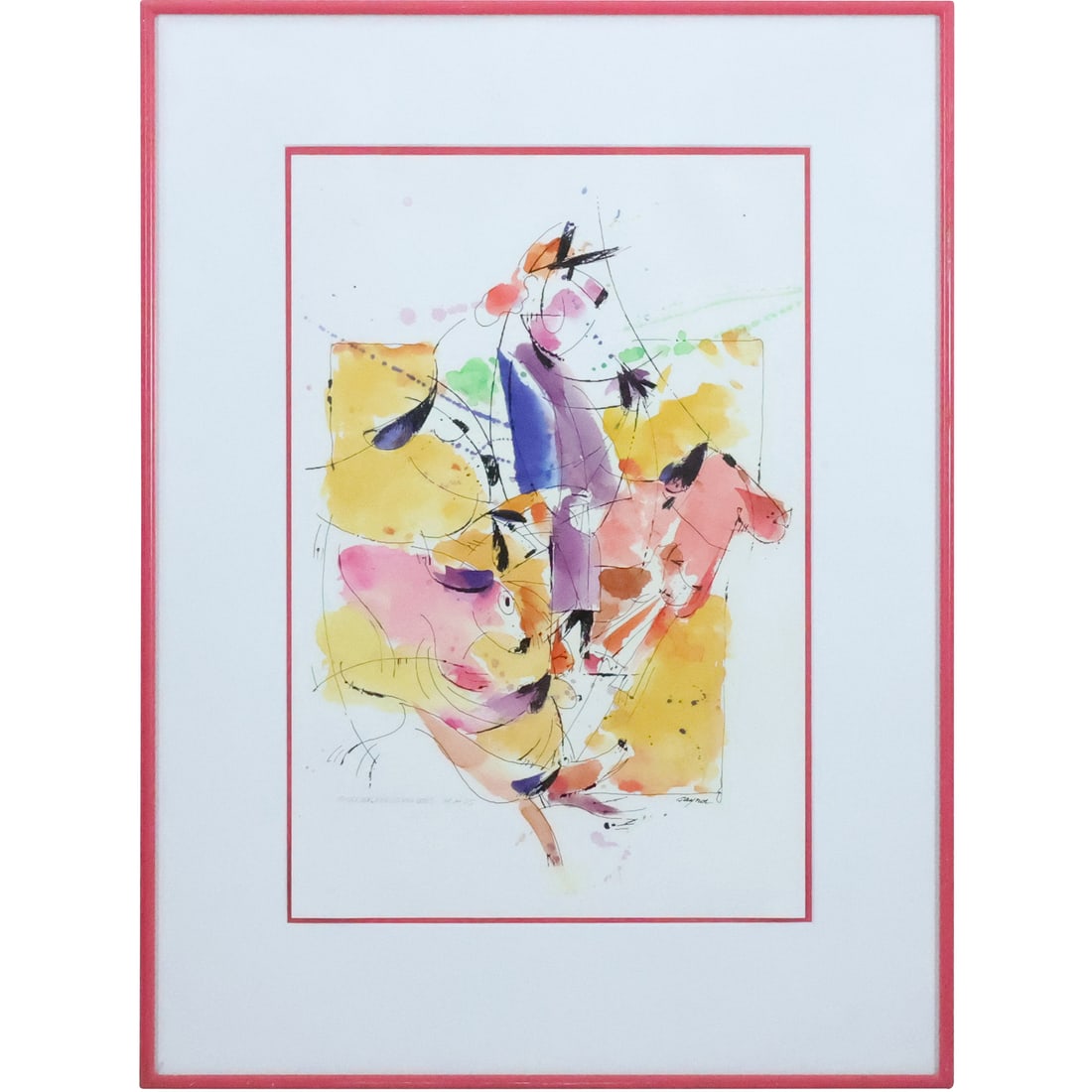 Signed Gaynor, Colored Lithograph, "Sissy Walker Loves Dogs"  1965, Framed (1 of 20)