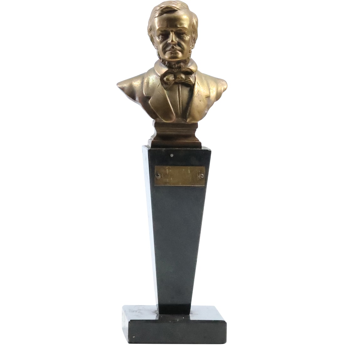 Richard Wagner, Composer,  Bronze Cabinet Bust on Pedestal 7.5 inches height - original patina (1 of 20)