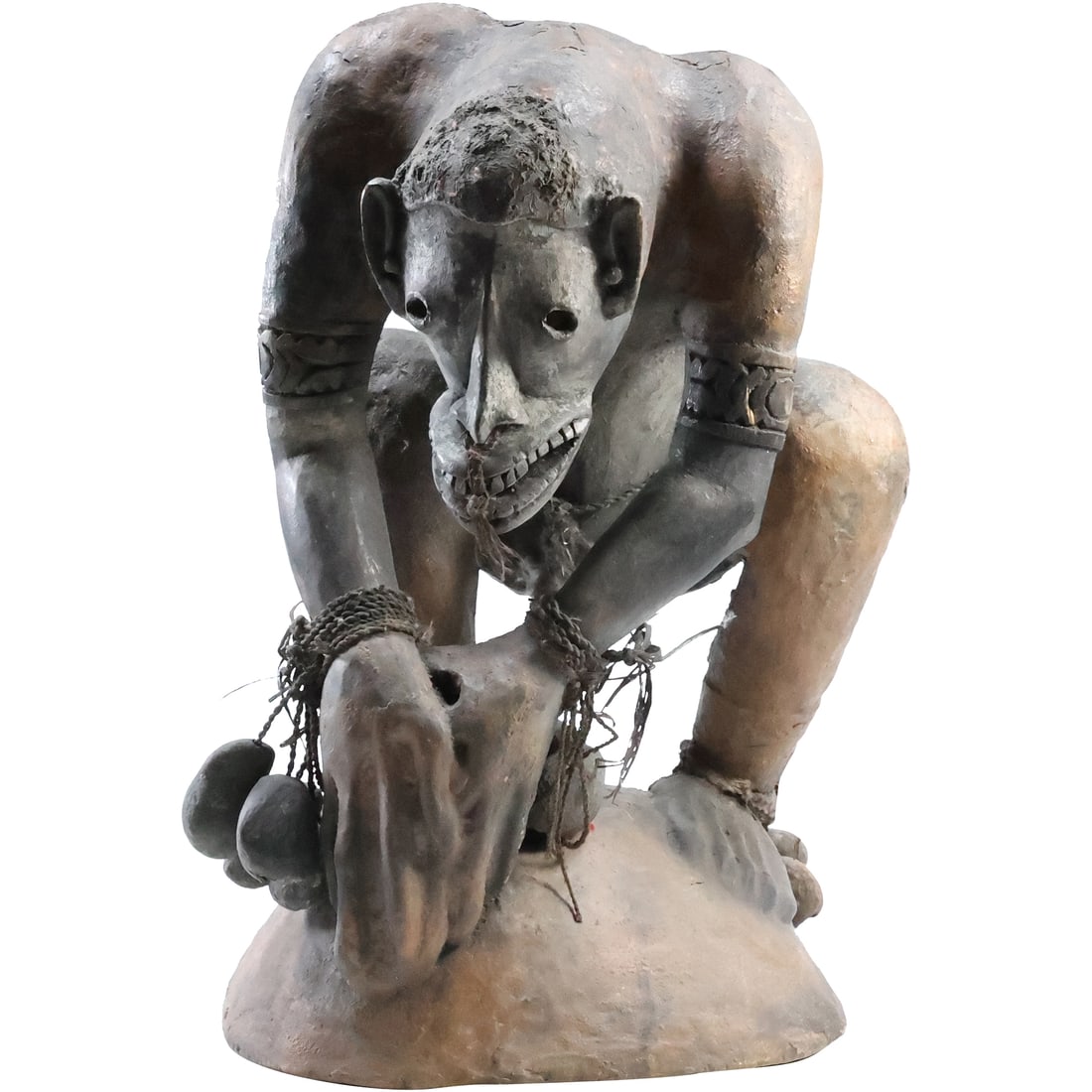 Vintage African Wood Art Figure Baule Monkey Mbra  16 inches height (1 of 20)