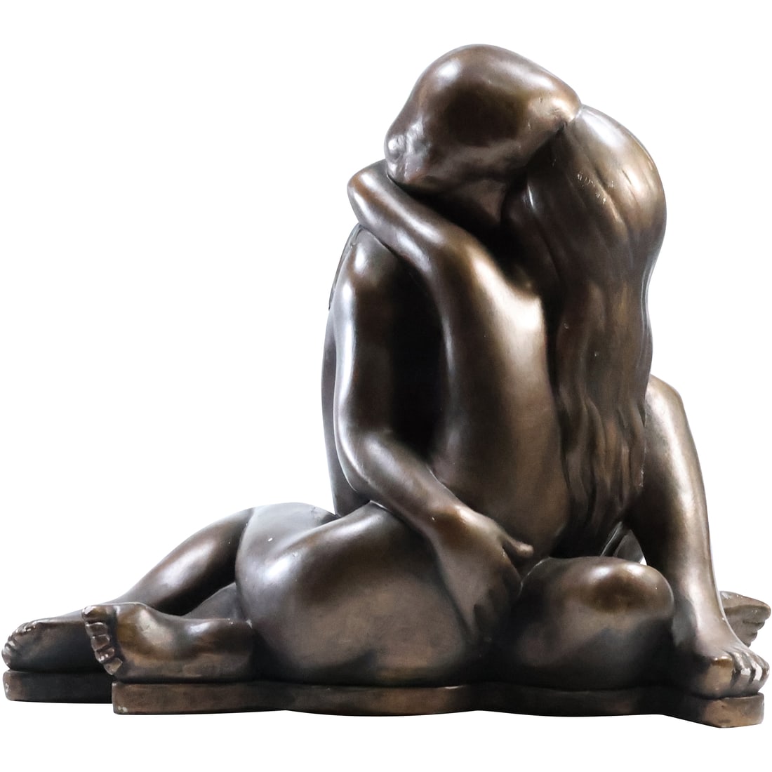 L Edwardo Art, Embracing Lovers Statue Sculpture in Hard Plaster Composition 14 in. height (1 of 19)