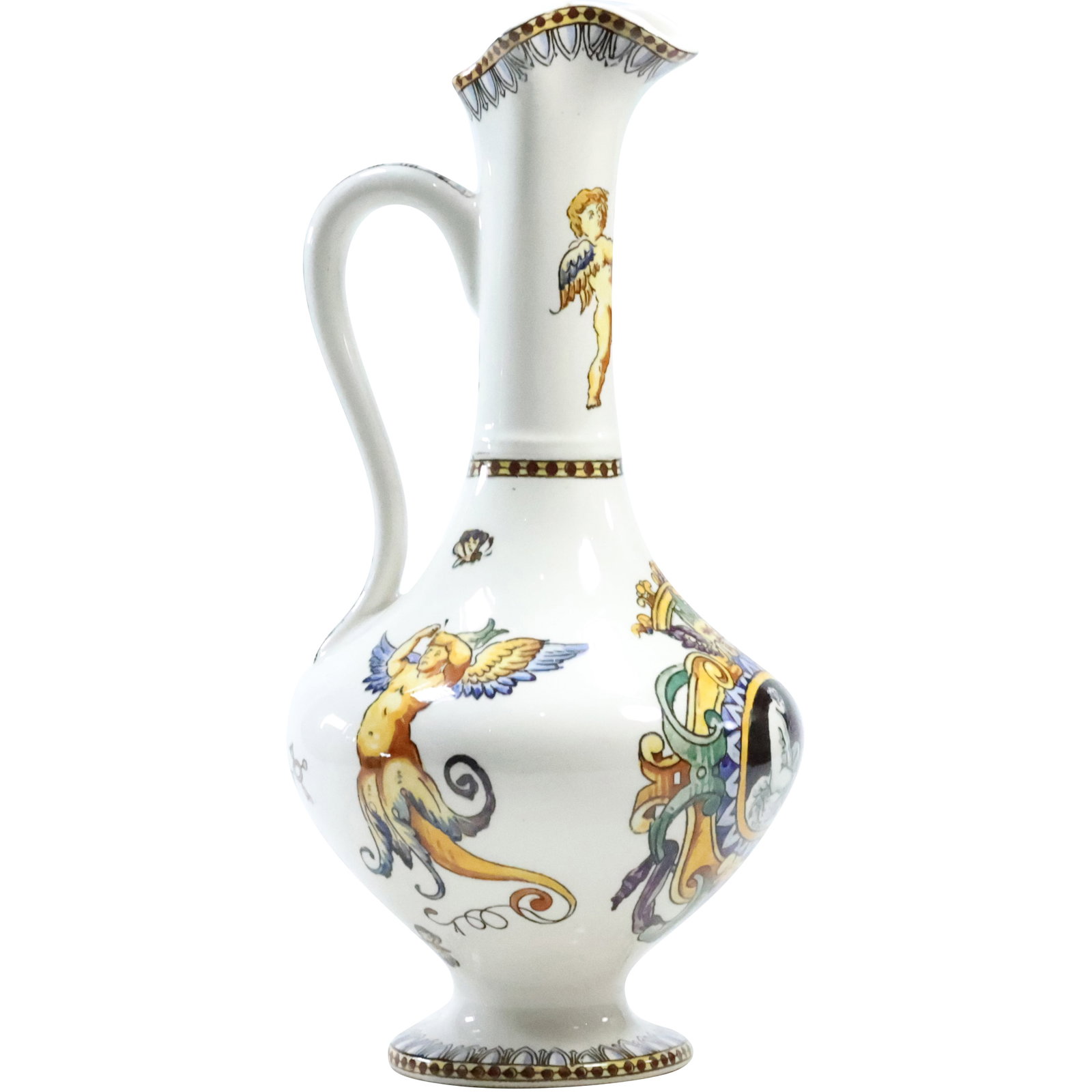 Gien France Faience Decorated Fine Porcelain Ewer Pitcher 10.5 inches height (1 of 20)