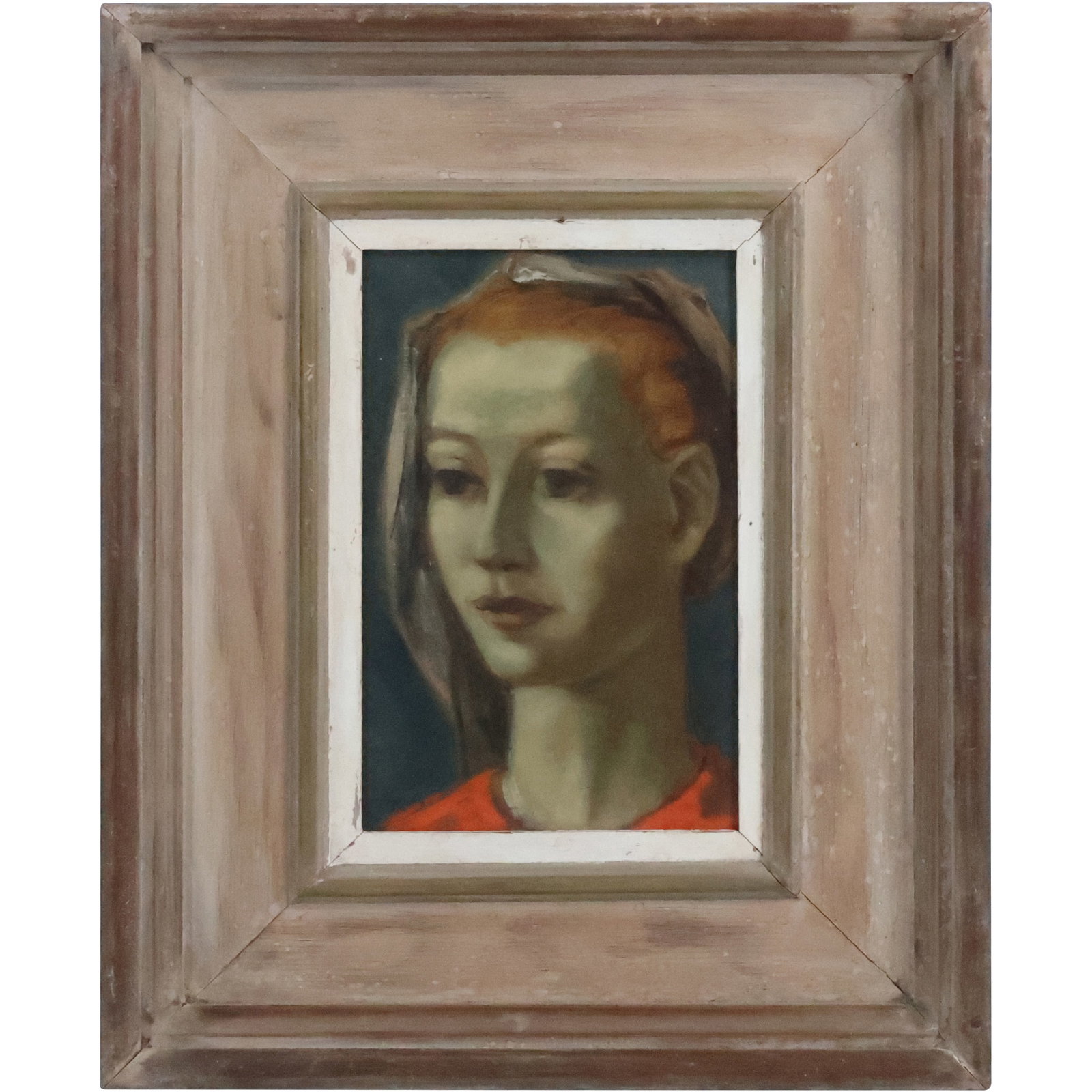Frederic Taubes; 20thC. American Modernist Oil Portrait Signed (1 of 18)