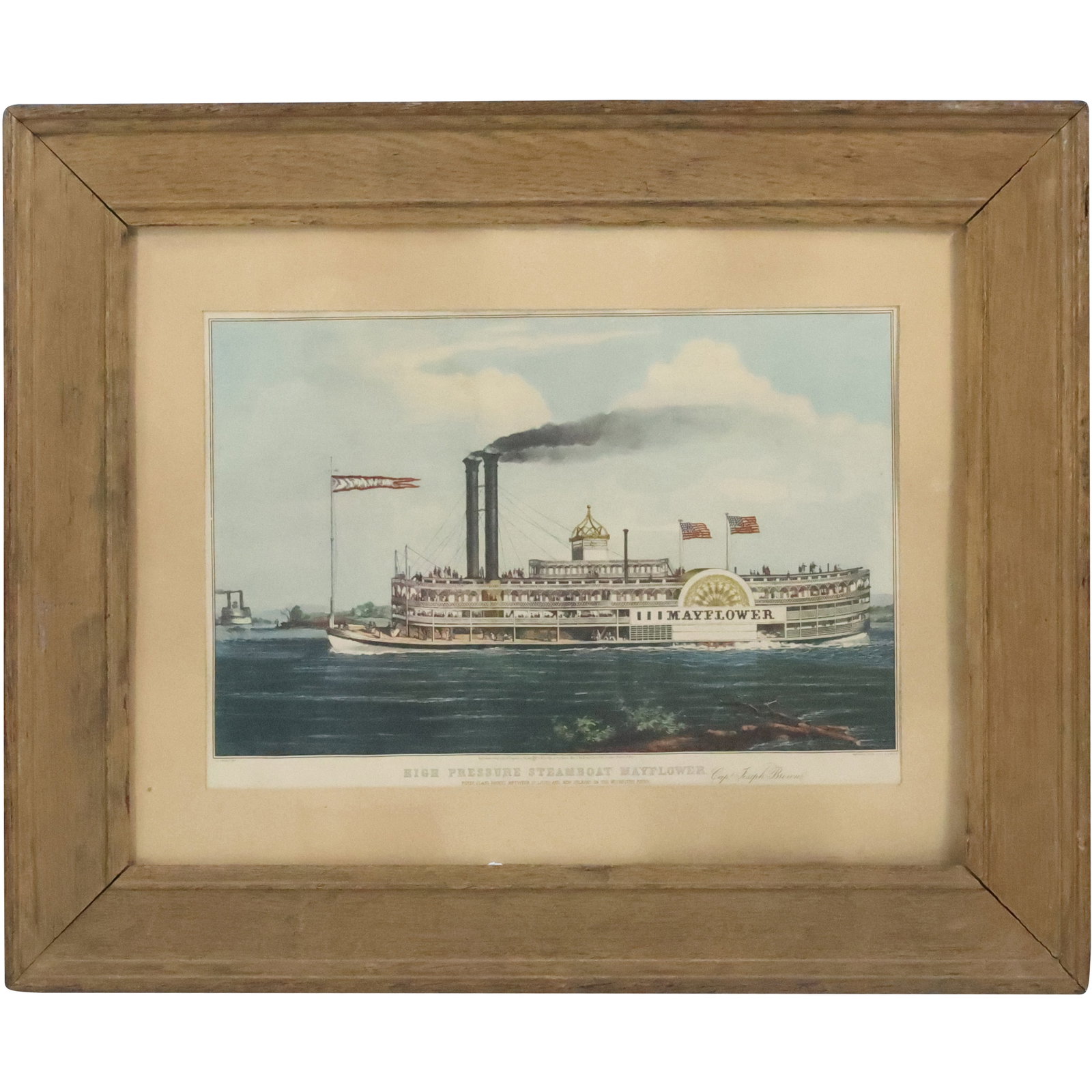 Steamboat Mayflower, Framed Color Print, Reprinted From Lith. N. Currier (1 of 20)