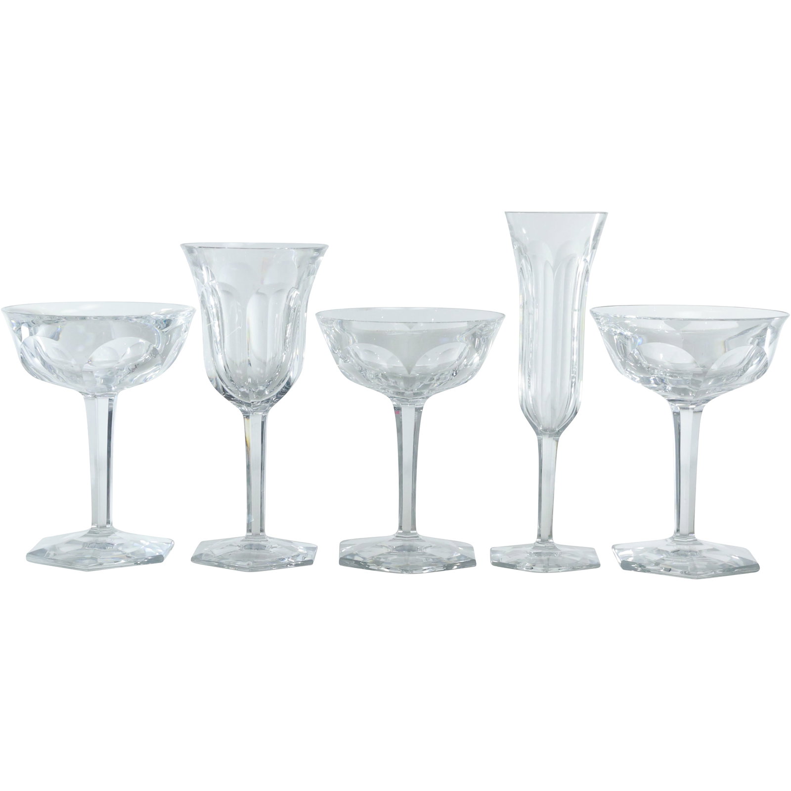 5 Assorted Signed BACARRAT Crystal Glass Stemware (1 of 20)