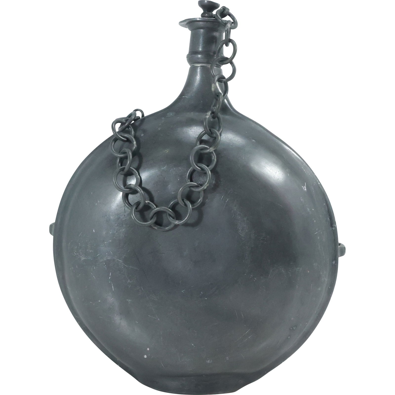 Signed Peltro Pewter Flask in Canteen form 11.5 inches x 9.5 inches (1 of 20)