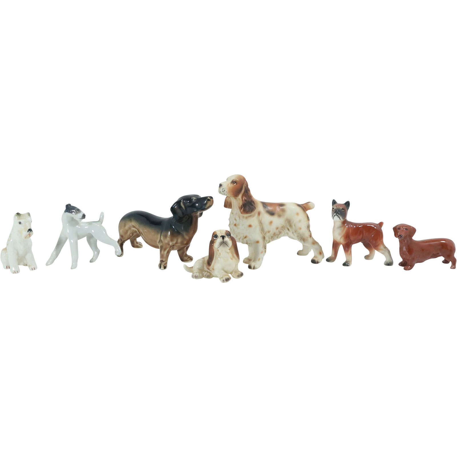 7 Assorted Porcelain Dog Figures Statues - Various Sizes (1 of 18)