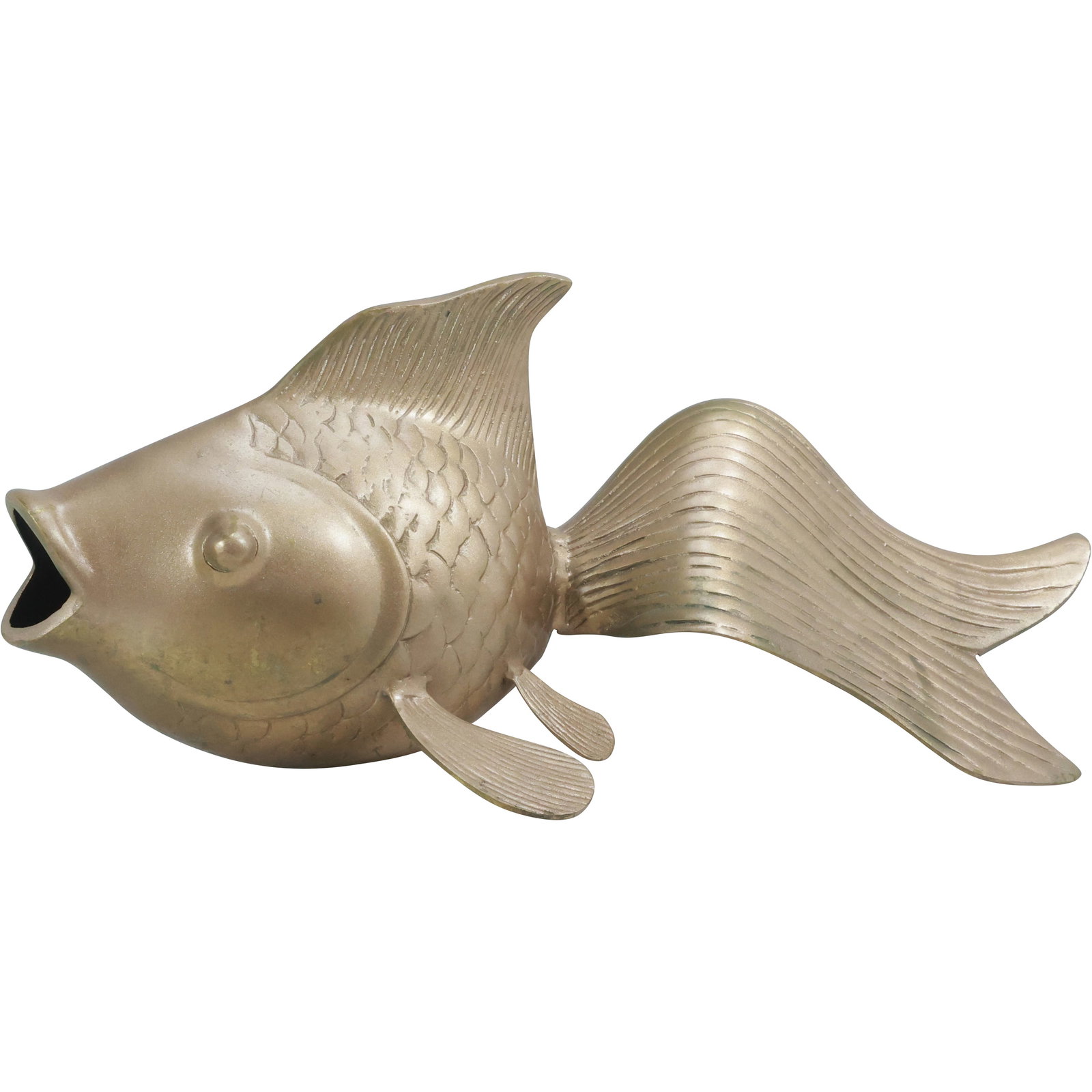 Large Bronze KOI Fish Sculpture 24.5 inches length - original patina (1 of 20)