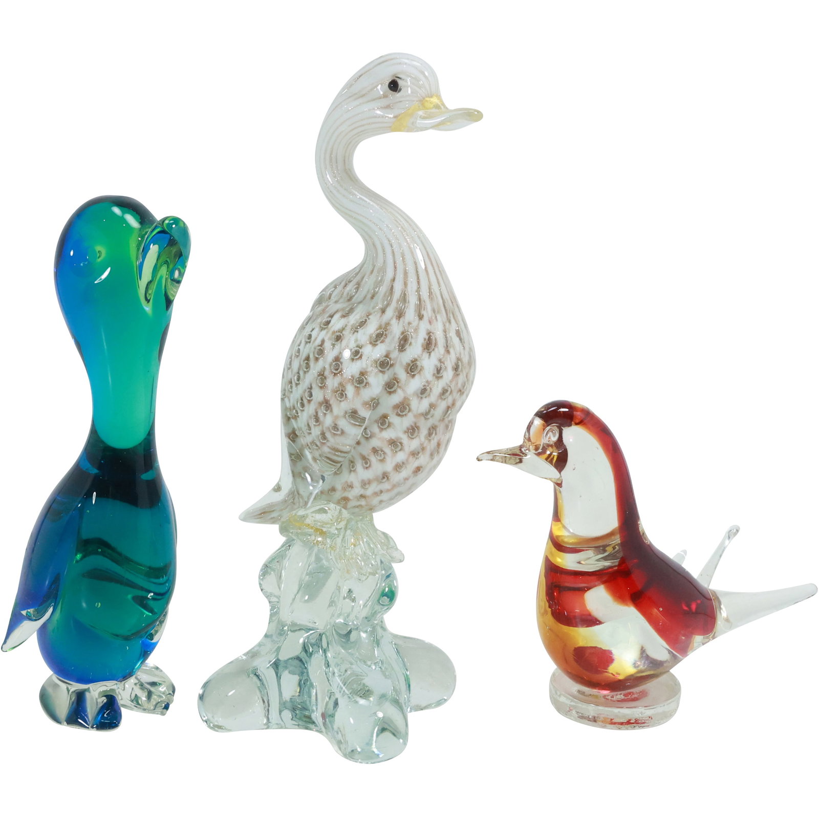 3 Assorted MURANO Art Glass Birds / Ducks Figures Sculptures (1 of 20)