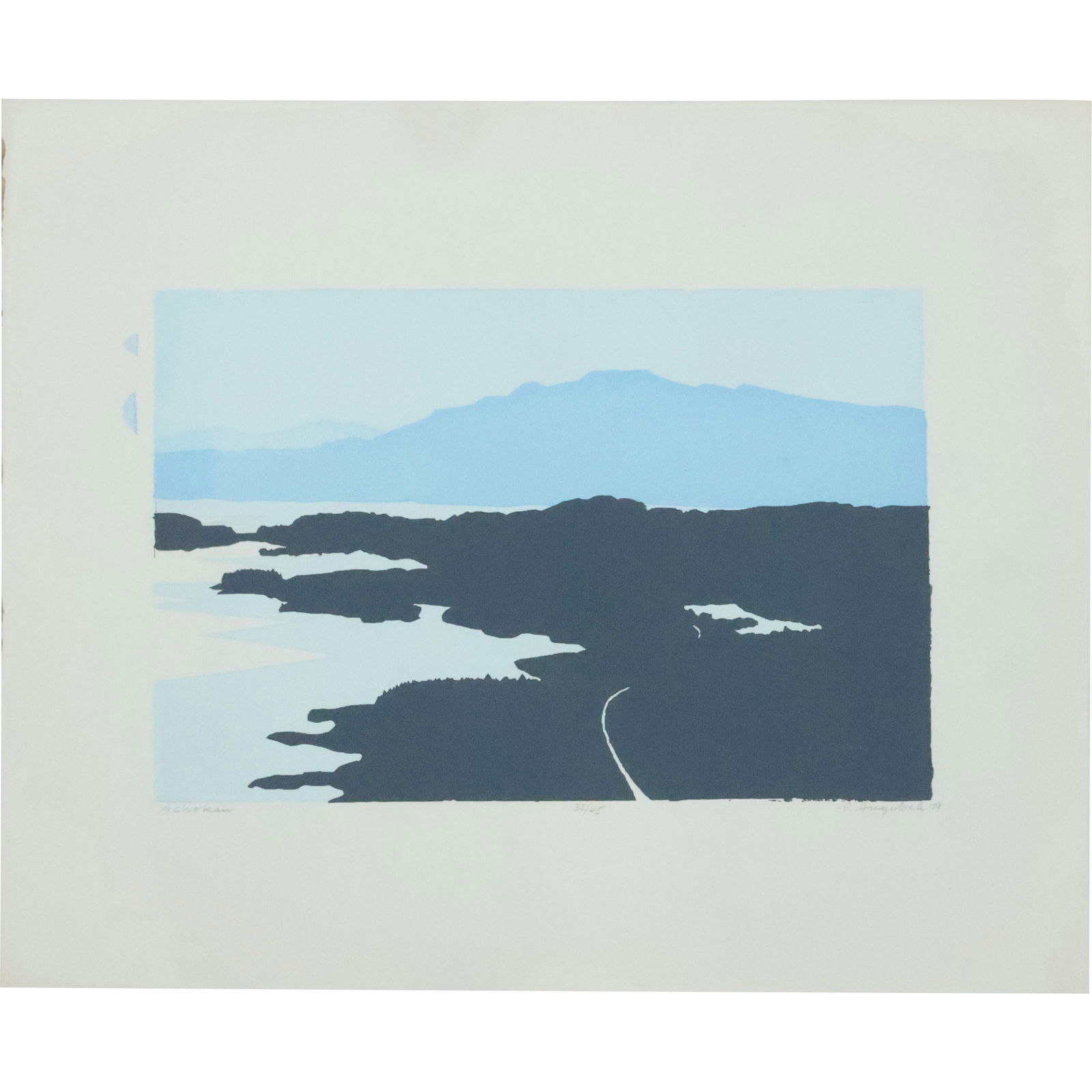 Robert Angeloch 1979, Woodcut, ASHOKAN #35/45, Pencil Signed, Numbered and Dated (1 of 20)