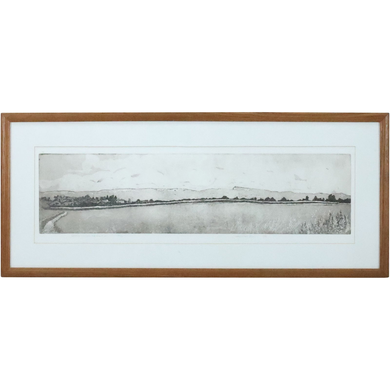 Susann Foster Brown 1992, Landscape, Limited Edition Etching, Framed (1 of 20)
