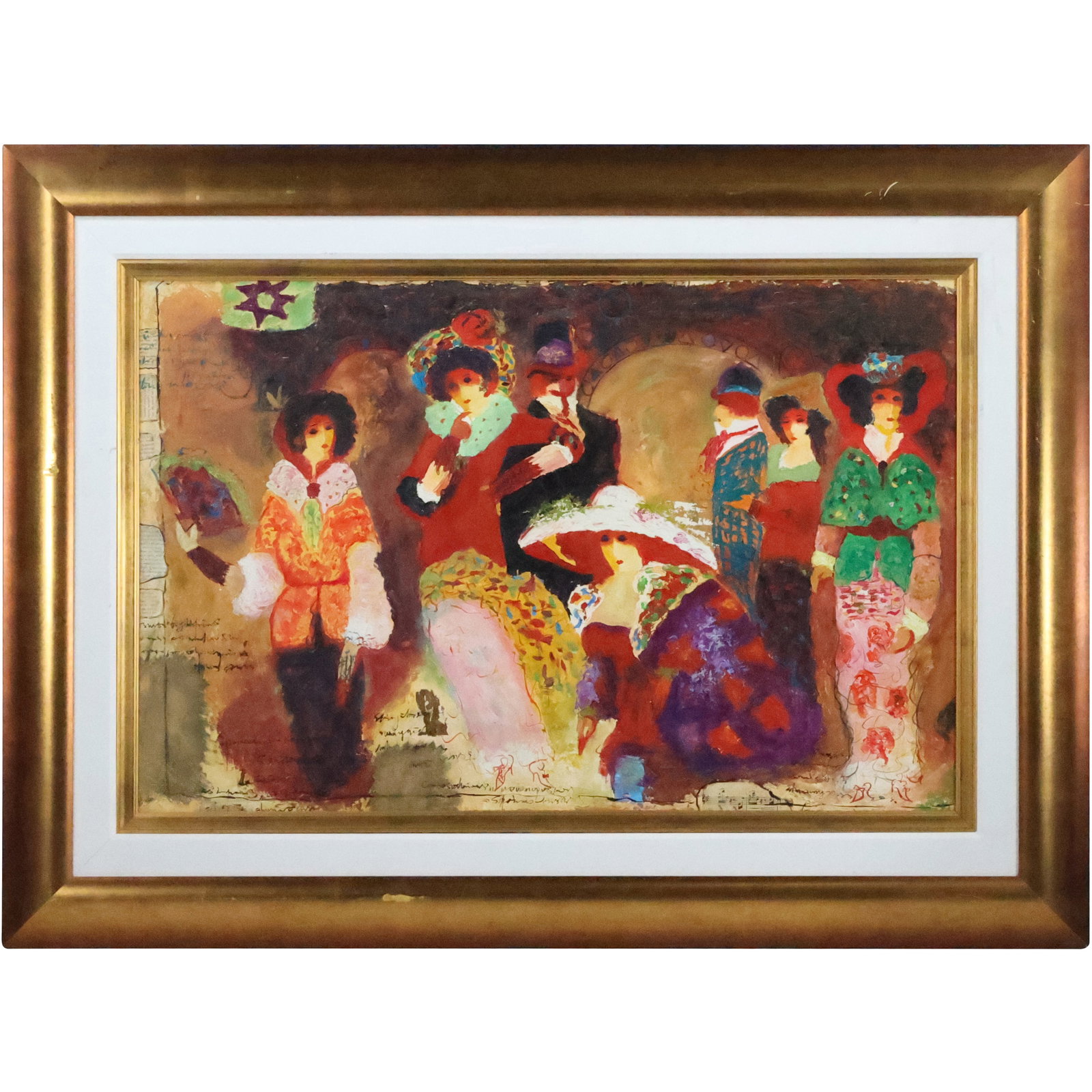 Alexander Galtchansky & Tanya Wissotzky, "Love and Romance" Giclee on Canvas, Framed: Alexander Galtchansky & Tanya Wissotzky, "Love and Romance" Giclee on Canvas, Framed. size: 24x36 (canvas), 33x45 (outside)