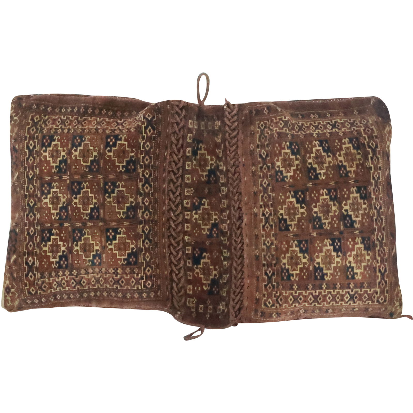 Antique Persian Turkmen Saddle Bag Hand Made Wool 37 inches x 20 inches (1 of 20)